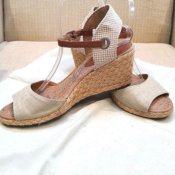 Lucky Brand Kyndra Open Toe Jute Espadrille Wedge Sandals Size 9.5M - Picture 12 of 12